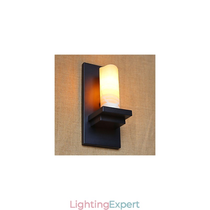 Cylindrical American Country Style Living Room Pastoral Aisle Warehouse Industry Bedside Bar Decorative Wall Sconce