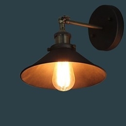Industrial Vintage Edison Simplicity 1 Light Wall Mount Dining Room Study Room Office Hallway Metal Wall Sconce