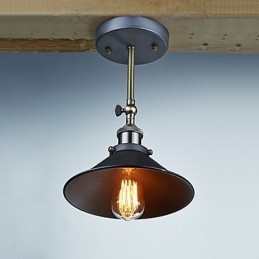 Industrial Vintage Edison Simplicity 1 Light Wall Mount Dining Room Study Room Office Hallway Metal Wall Sconce
