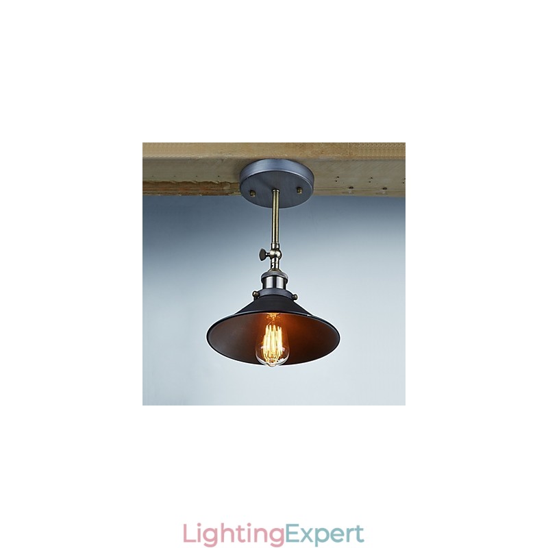 Industrial Vintage Edison Simplicity 1 Light Wall Mount Dining Room Study Room Office Hallway Metal Wall Sconce