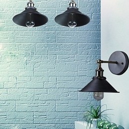 Industrial Vintage Edison Simplicity 1 Light Wall Mount Dining Room Study Room Office Hallway Metal Wall Sconce