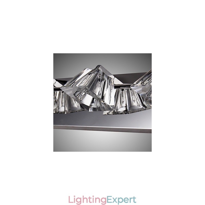 Modern Wall Light with Glass Shade 4 Lights Mirror Front