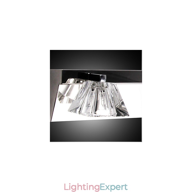 Modern Wall Light with Glass Shade 4 Lights Mirror Front