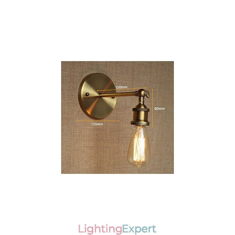 American Bar Cafe Restaurant Bedside Minimalist Aisle Bronze Wrought Iron Wall Sconce