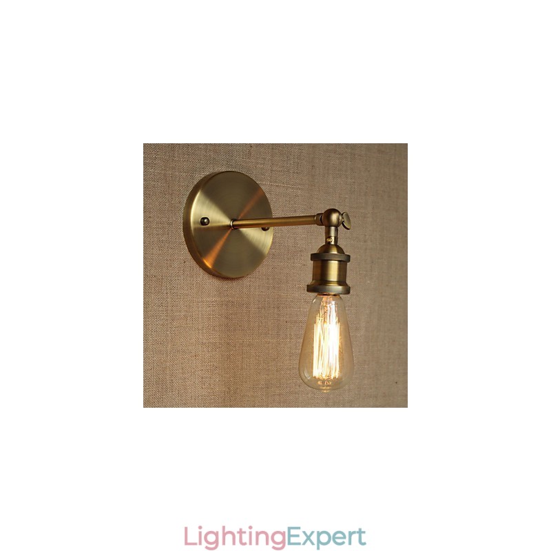 American Bar Cafe Restaurant Bedside Minimalist Aisle Bronze Wrought Iron Wall Sconce