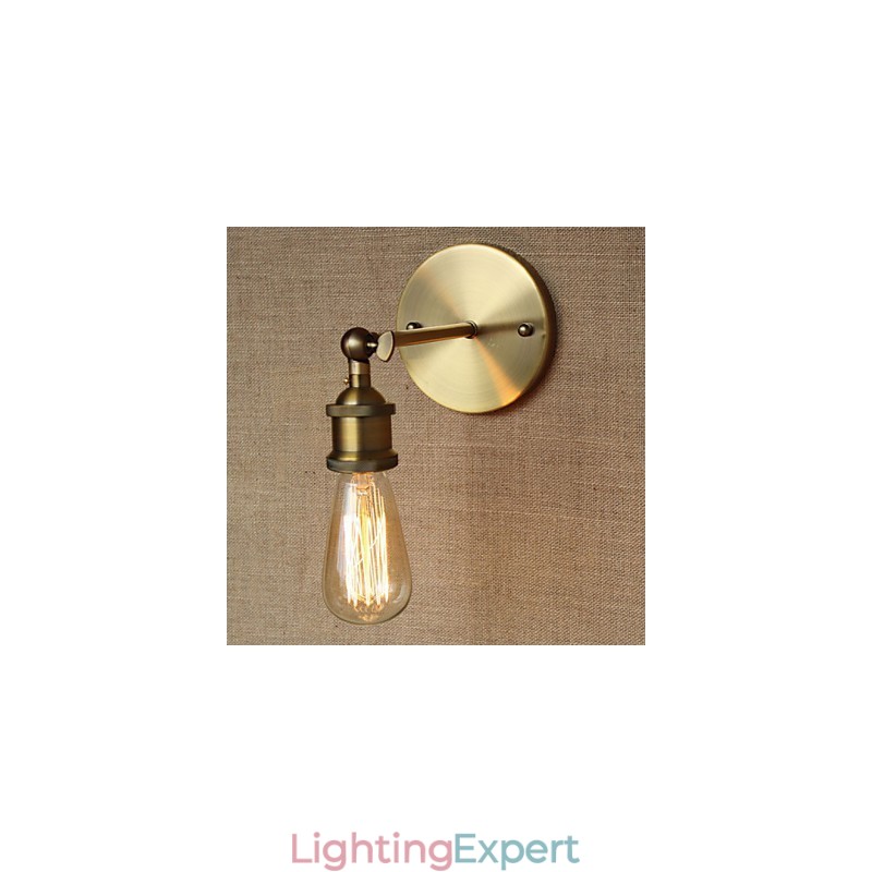 American Bar Cafe Restaurant Bedside Minimalist Aisle Bronze Wrought Iron Wall Sconce