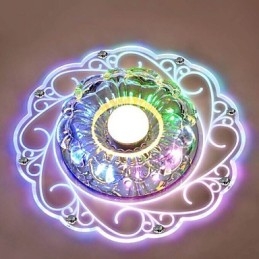 Crystal Ceiling Lamp Spotlight SMD 3W Creative Lamp Tube Light Colorful Color Dome Light