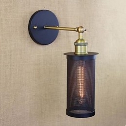 Wall Lamp Wrought Iron With Iron Net