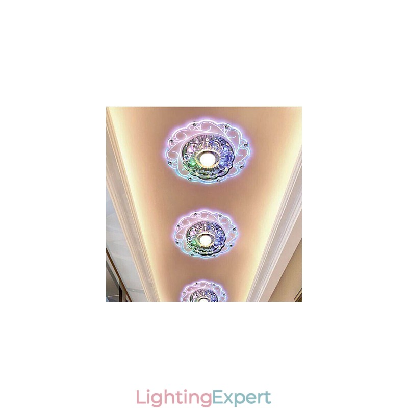 Crystal Ceiling Lamp Spotlight SMD 3W Creative Lamp Tube Light Colorful Color Dome Light