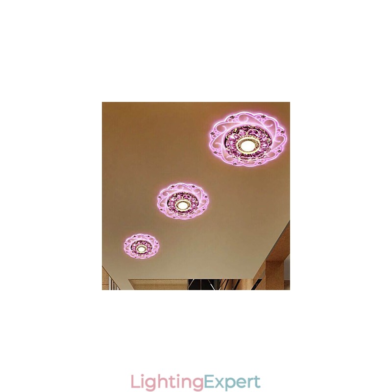 Crystal Ceiling Lamp Spotlight SMD 3W Creative Lamp Tube Light Colorful Color Dome Light