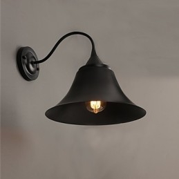 220V 29*29CM 5 10㎡ Designer Duds Loft Style Ancient Black Iron Cap Wall Lamp Light