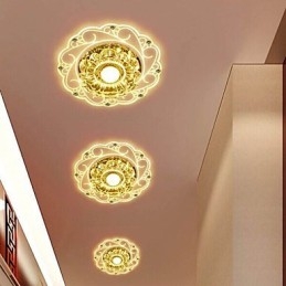 Crystal Ceiling Lamp Spotlight SMD 3W Creative Lamp Tube Light Colorful Color Dome Light
