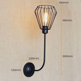 American Country Creative Iron Elbow Antique Single Head Lamp Bedside