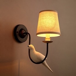 Northern American Birds European Creative Cloth Art Wall Lamp Lights