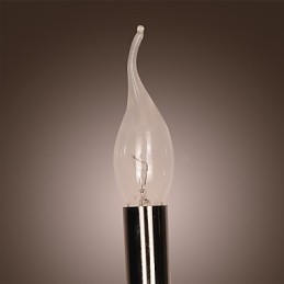 Black Crystal Wall Light with Candle Bulb