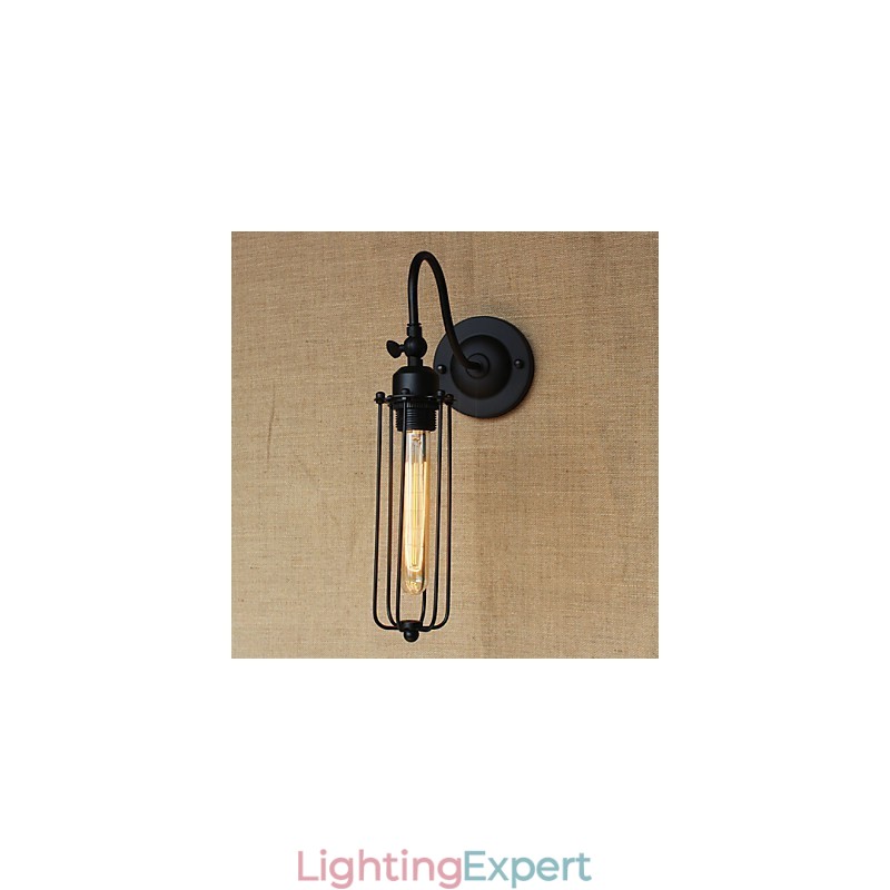 Art Minimalist Matte Black American Country Living Room Lamp Bedroom Balcony Wall Lamp Bedside Lamp