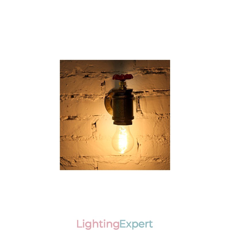 Vintage Industrial Water Pipe Wall Lamps Loft Edison Light for Bar Restaurant Wall Fixtures Lighting