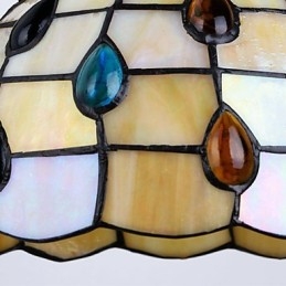 European Mediterranean Contracted Rural Creative Wrought Iron Wall Lamp Glass Lights