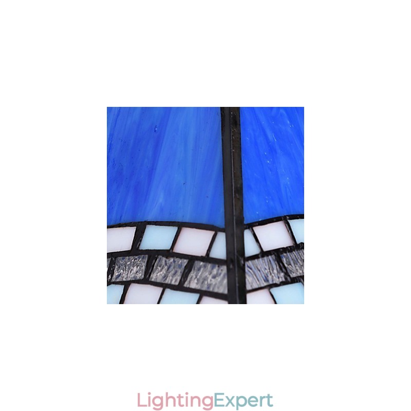 European Mediterranean Contracted Rural Creative Wrought Iron Wall Lamp Glass Lights