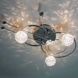 Modern Contemporary Electroplated Flush Mount
