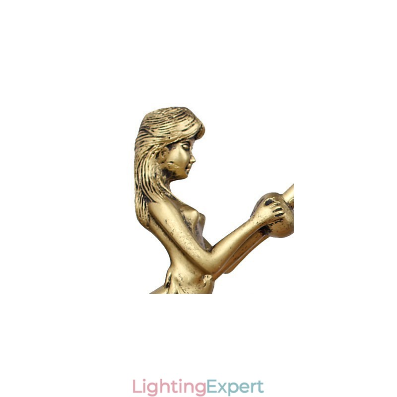 European Contracted Rural Creative Wrought Iron Wall Lamp Glass Lights