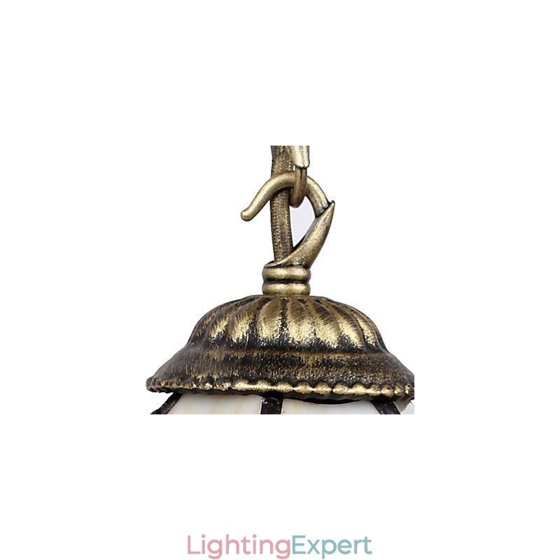 European Contracted Rural Creative Wrought Iron Wall Lamp Glass Lights