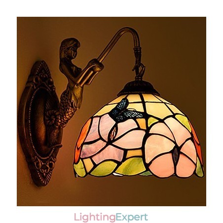 European Contracted Rural Creative Wrought Iron Wall Lamp Glass Lights European Contracted Rural Creative Wrought Iron Wall Lamp Glass Lights