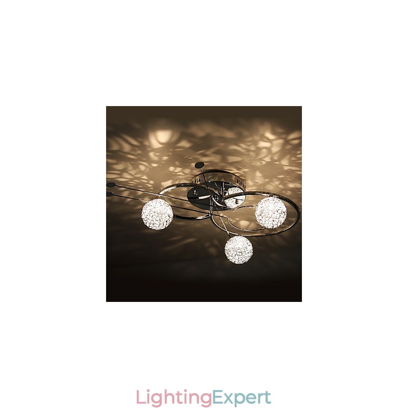 Modern Contemporary Electroplated Flush Mount