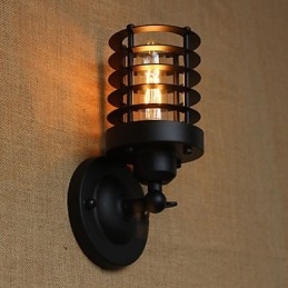 Retro Simple Elegant Black Bedside Aisle Stairs Balcony Decorative Wall Sconce