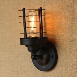 Retro Simple Elegant Black Bedside Aisle Stairs Balcony Decorative Wall Sconce