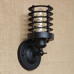 Retro Simple Elegant Black Bedside Aisle Stairs Balcony Decorative Wall Sconce
