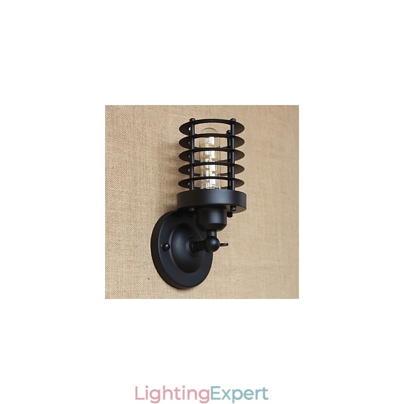 Retro Simple Elegant Black Bedside Aisle Stairs Balcony Decorative Wall Sconce