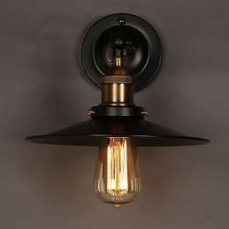 Creative Nordic Light Single Head Black Umbrella Wall Lamp Restoring Ancient Ways Light