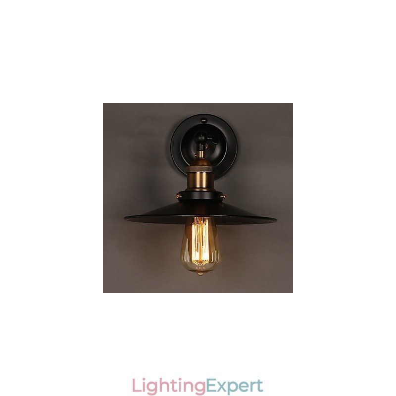 Creative Nordic Light Single Head Black Umbrella Wall Lamp Restoring Ancient Ways Light