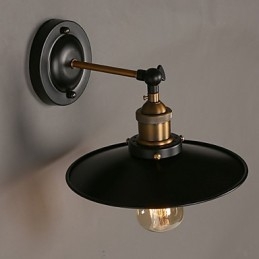 Creative Nordic Light Single Head Black Umbrella Wall Lamp Restoring Ancient Ways Light