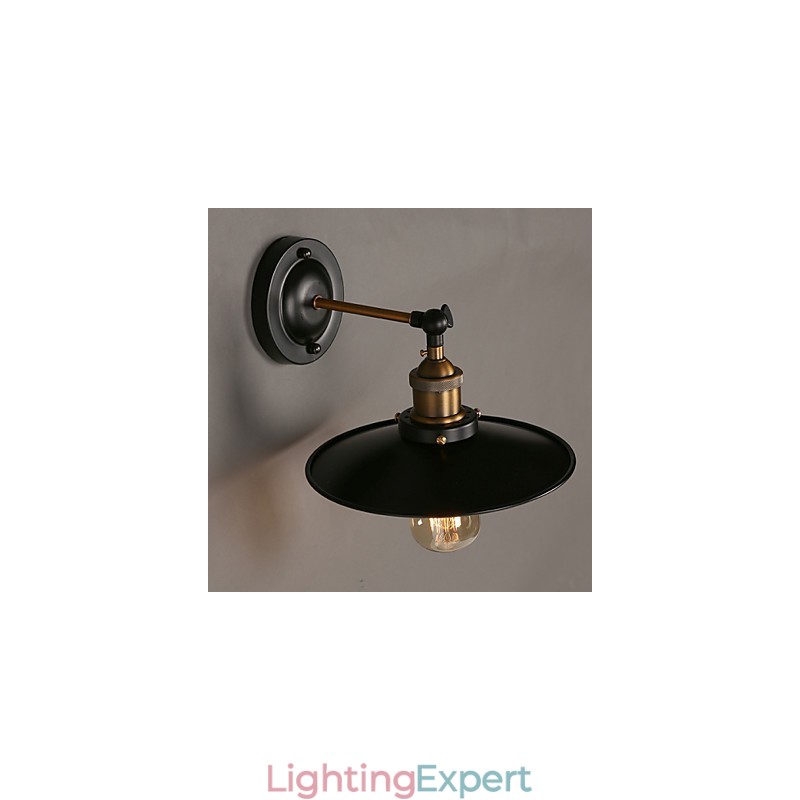 Creative Nordic Light Single Head Black Umbrella Wall Lamp Restoring Ancient Ways Light
