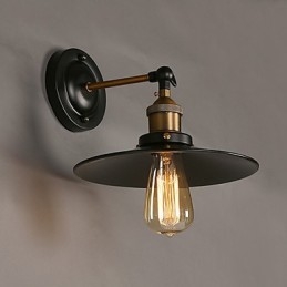 Creative Nordic Light Single Head Black Umbrella Wall Lamp Restoring Ancient Ways Light