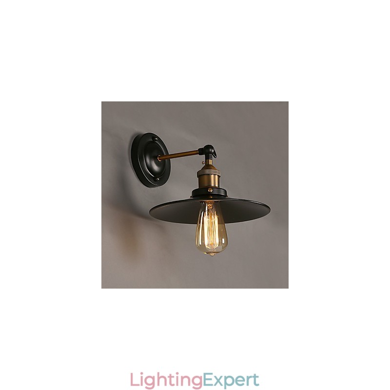 Creative Nordic Light Single Head Black Umbrella Wall Lamp Restoring Ancient Ways Light