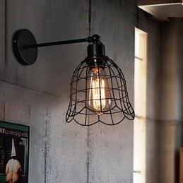 Single Head Industrial Wind Wall Lamp Contracted Europe Type Wall Lamp Wrought Iron Light