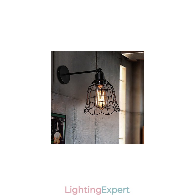 Single Head Industrial Wind Wall Lamp Contracted Europe Type Wall Lamp Wrought Iron Light