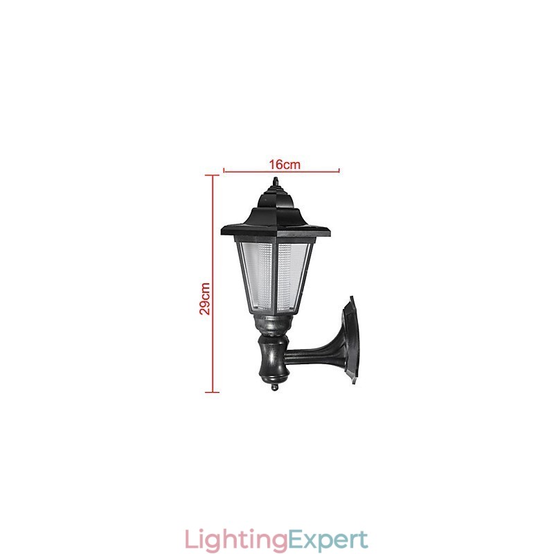 Solar Powered Outdoor Garden Path Yard Security Wall Light Landscape Lamp