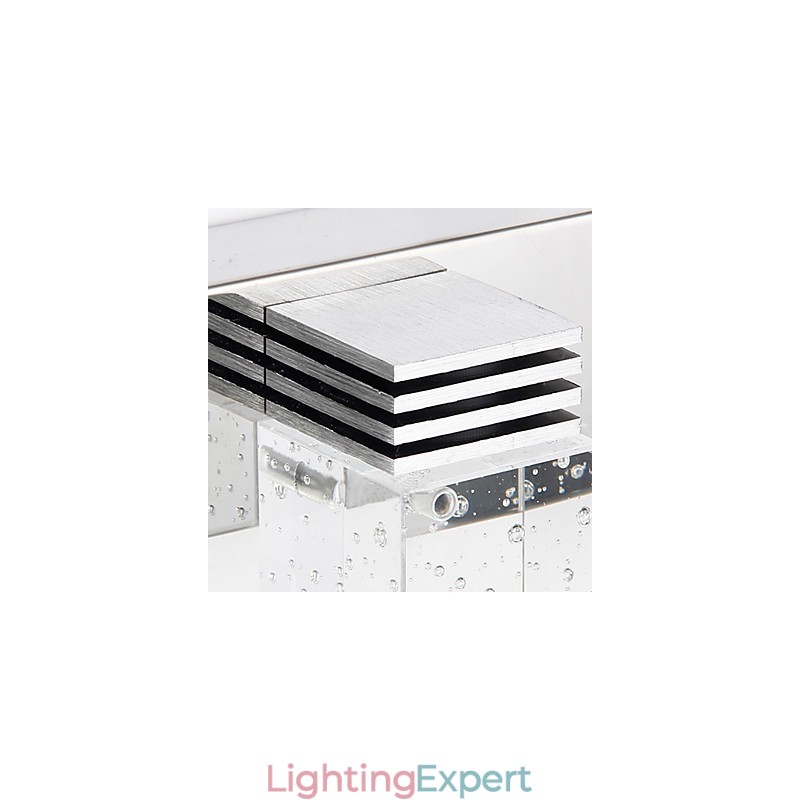 Modern Wall Light with Glass Bubble Cubic Shade Mirror Front Style