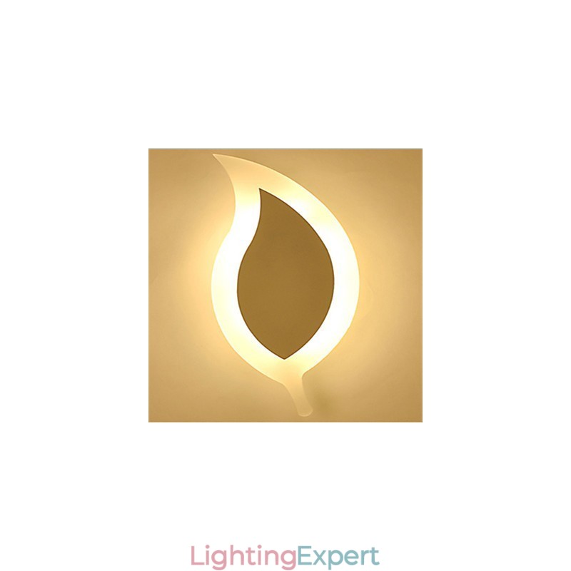 Creative Simple Fashion ModernAcrylic Contracted Wall Lamp Alloy Small Leaves Light