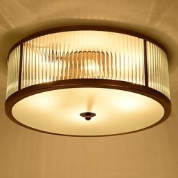 Traditional Classic Rustic Lodge Brass Metal Flush Mount