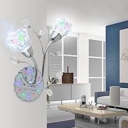 Creative Flowers Contemporary And Contracted Creative Crystal Wall Lamp Lights