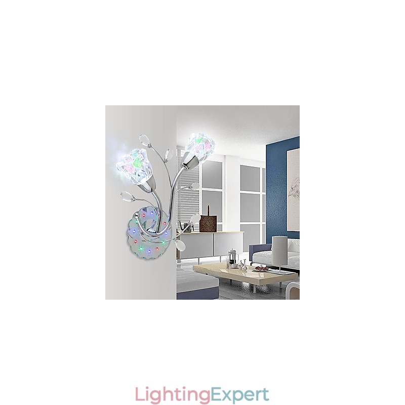 Creative Flowers Contemporary And Contracted Creative Crystal Wall Lamp Lights