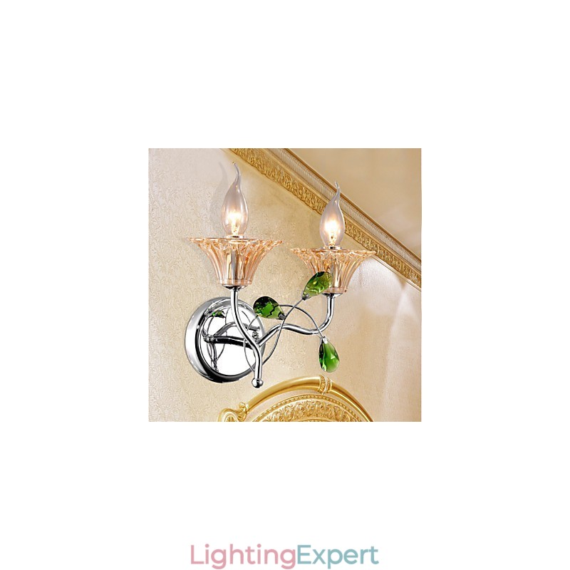European Style Creative Contemporary And Contracted Crystal Wall Lamp Lights