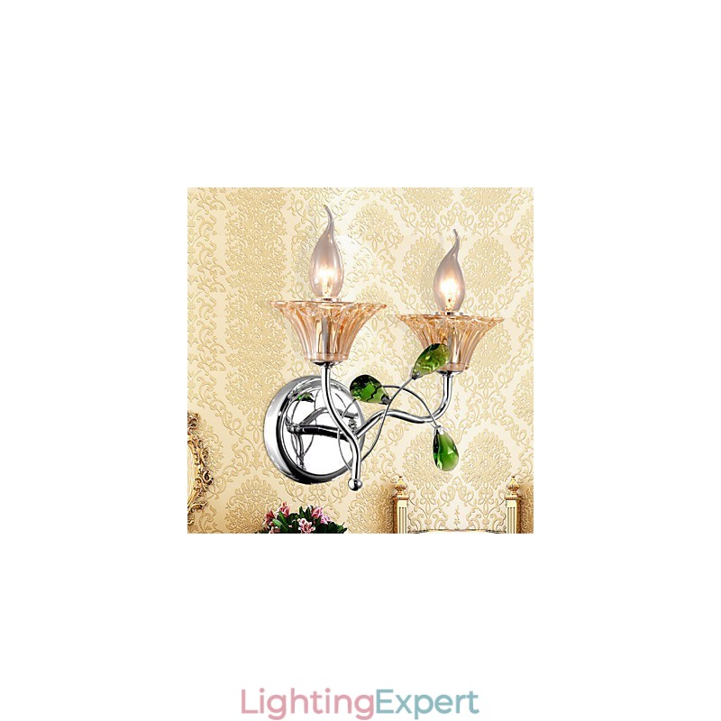 European Style Creative Contemporary And Contracted Crystal Wall Lamp Lights