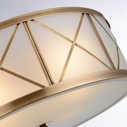 Traditional Classic Rustic Lodge Brass Metal Flush Mount