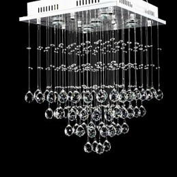 Modern Contemporary Crystal Electroplated Flush Mount